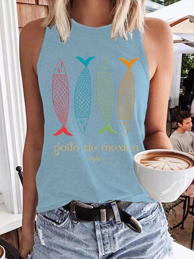 Women's Gulf of Mexico Est 1550 Print Vest