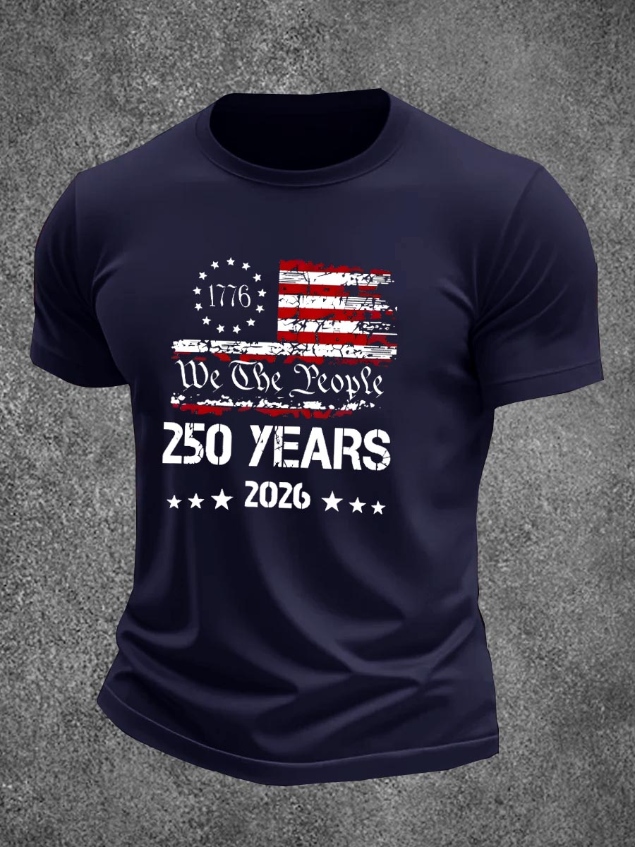 We The People 250 Years  2026 Pattern 100% Cotton T-Shirt