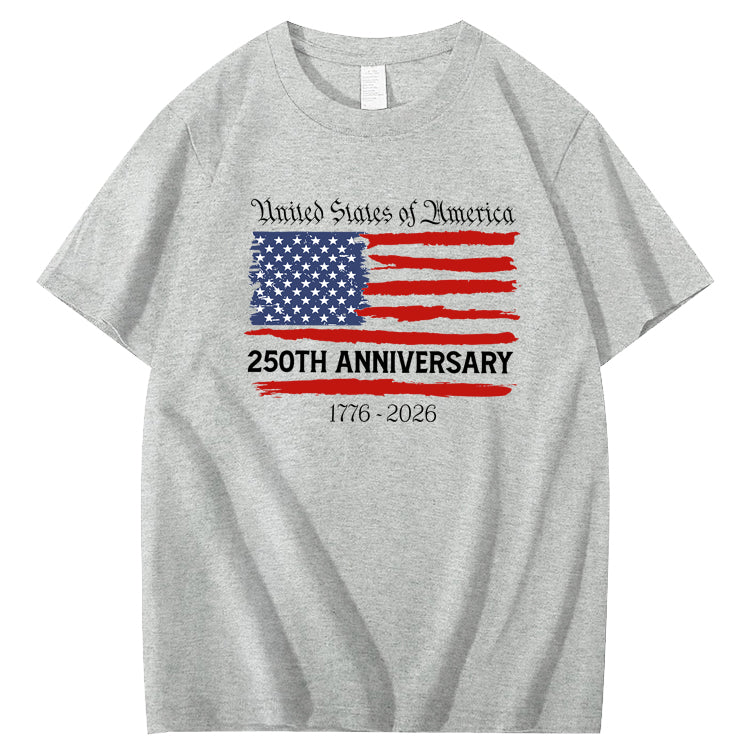 United States Of America 250th Anniversary 1776-2026 100% Cotton T-Shirt