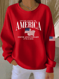 Women's Casual Print Long Sleeve Knit Top