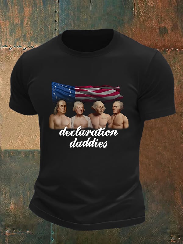 Men's  declaration Round-neck Printed T-Shirt
