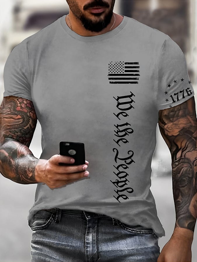 Men's Independence Day Printed Casual T-Shirt