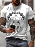 Retro Men's Gulf Of Mexico Print T-Shirt