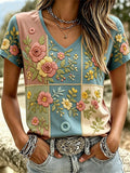Women's Casual Print Short-Sleeve T-Shirt