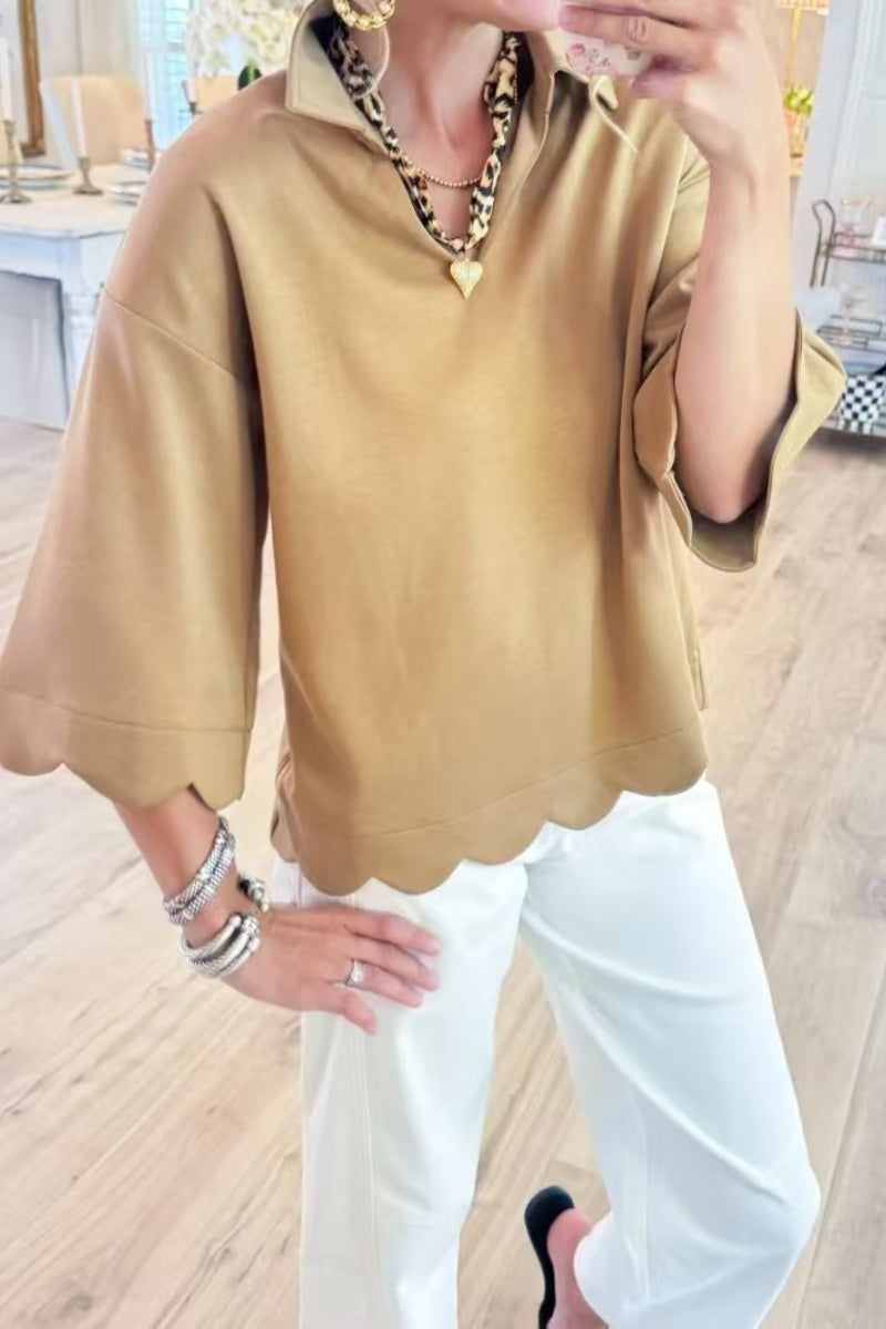 Scallop Edge Detail Solid Top