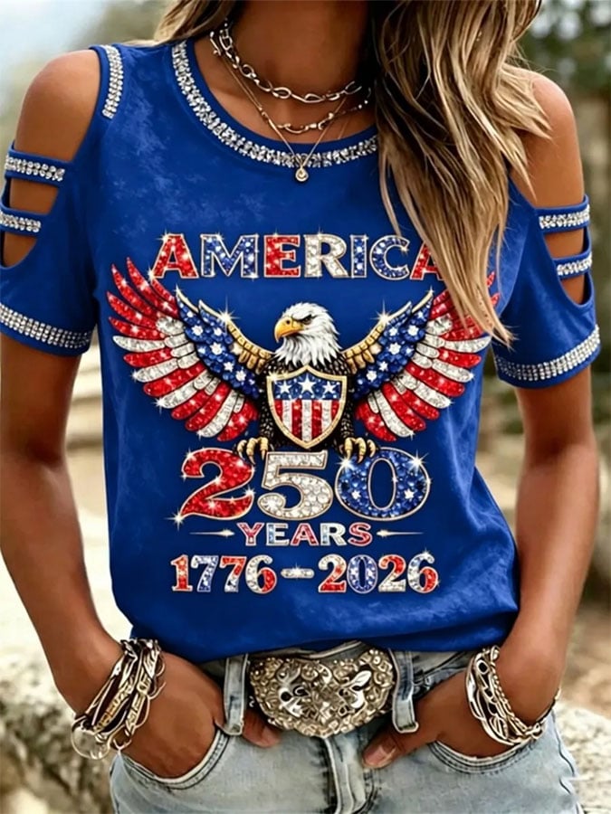 Women's Casual Printed Off-Shoulder Top