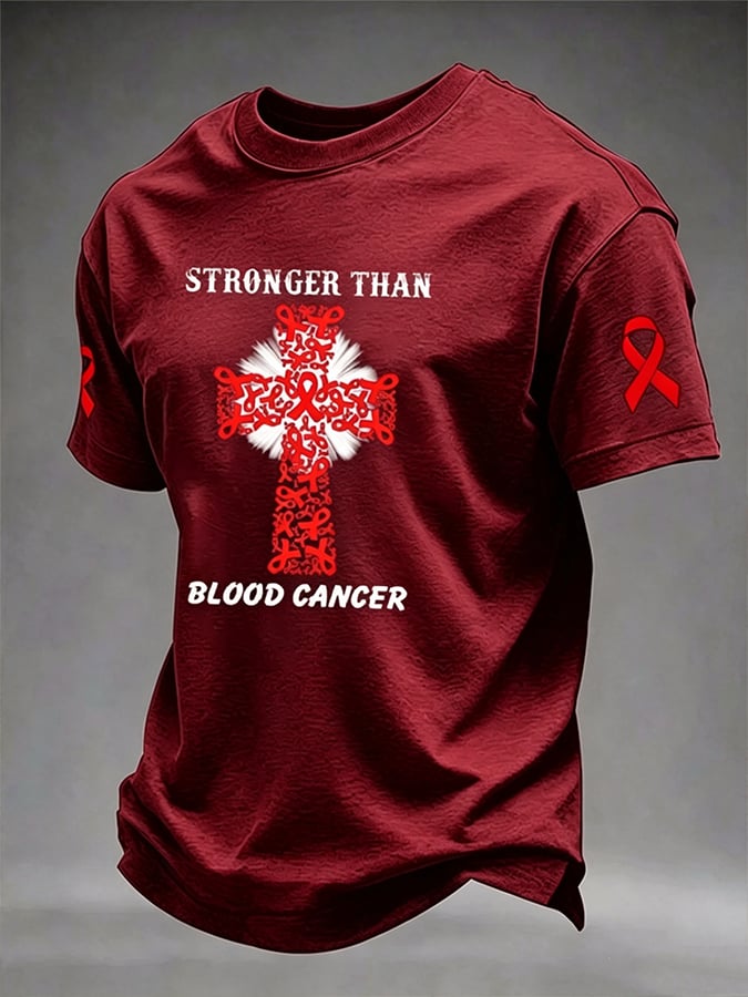 Men's Blood Cancer Awareness Graphic T-Shirt