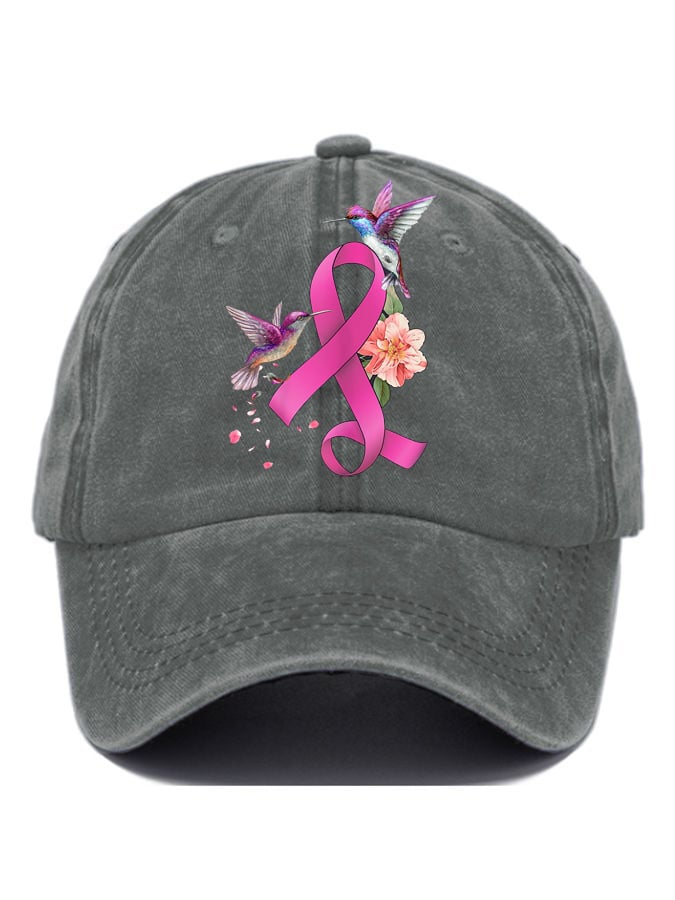 Pink Ribbon Breast Cancer Awareness Faith Hope Love Hat