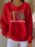 Women's Casual Christmas Faith Sweatshirt
