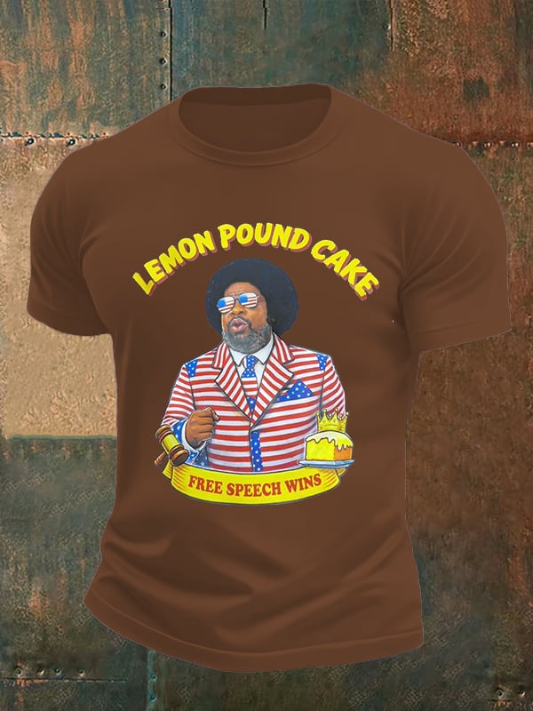 Men's Lemon Pound Cake  Printed T-Shirt