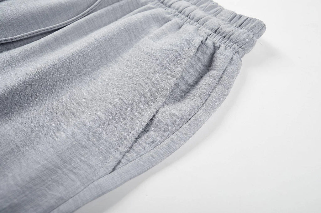 Men’s 4-Pack Casual Pants – Lightweight, Breathable, Elastic Waist, Wide Straight Leg