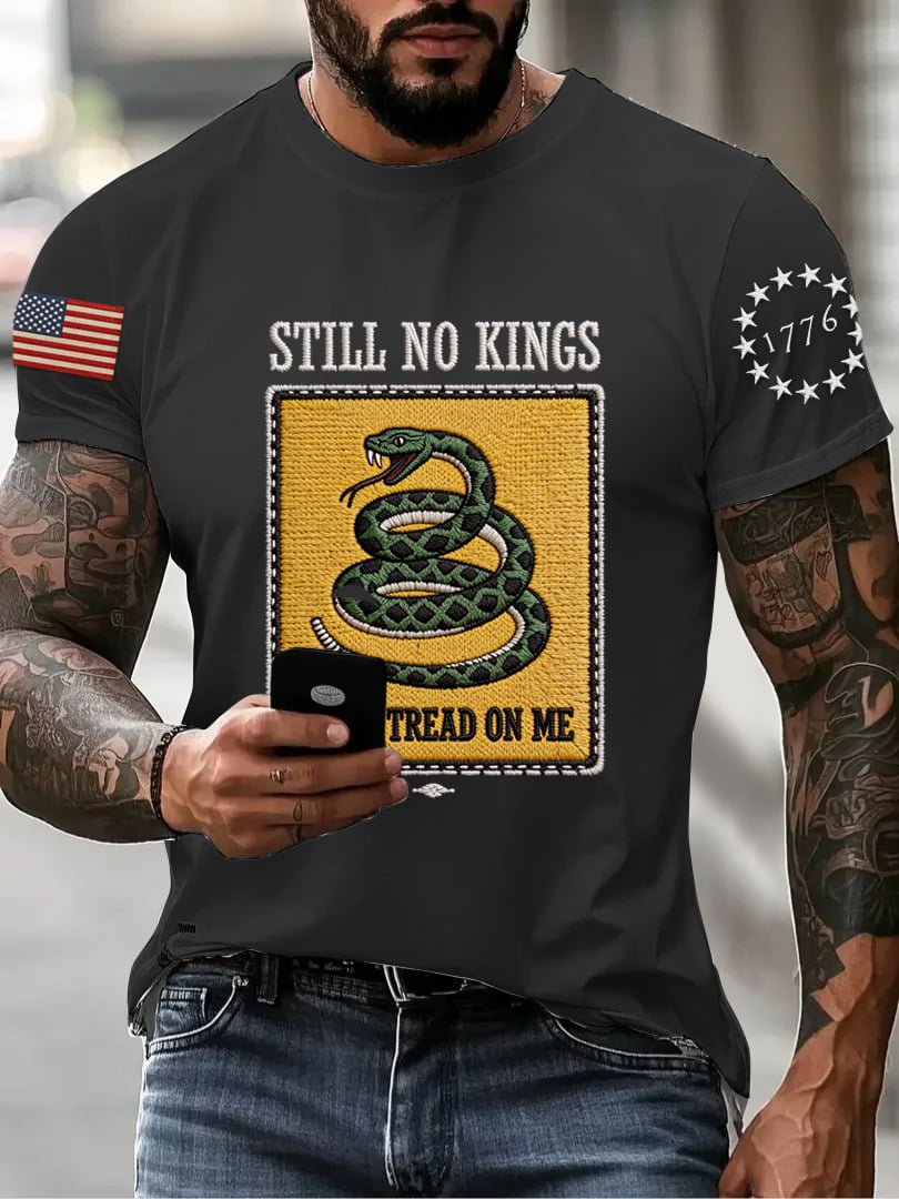 Men's "Don't Tread on Me" Printed Short-Sleeve T-Shirt