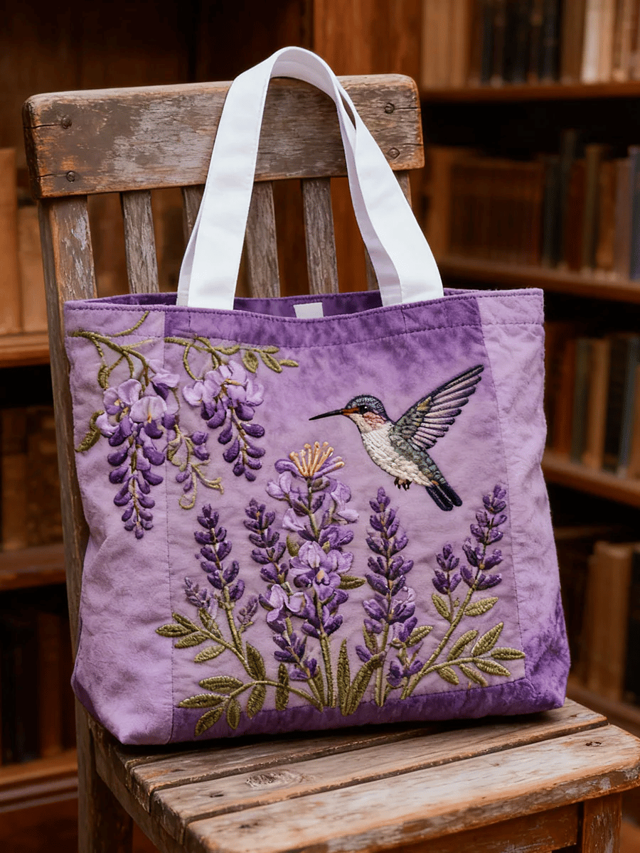 Purple Art Christmas Alzheimer's Awareness Printed Handbag