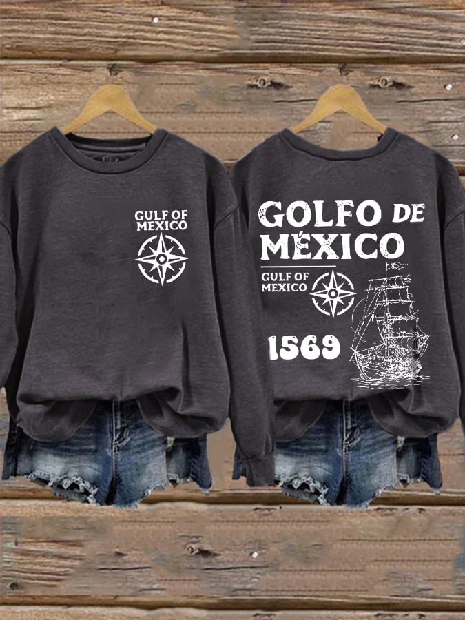 Women'S Gulf Of Mexico Print Sweatshirt