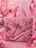 Pink October Breast Cancer Awareness Month Tote Bag