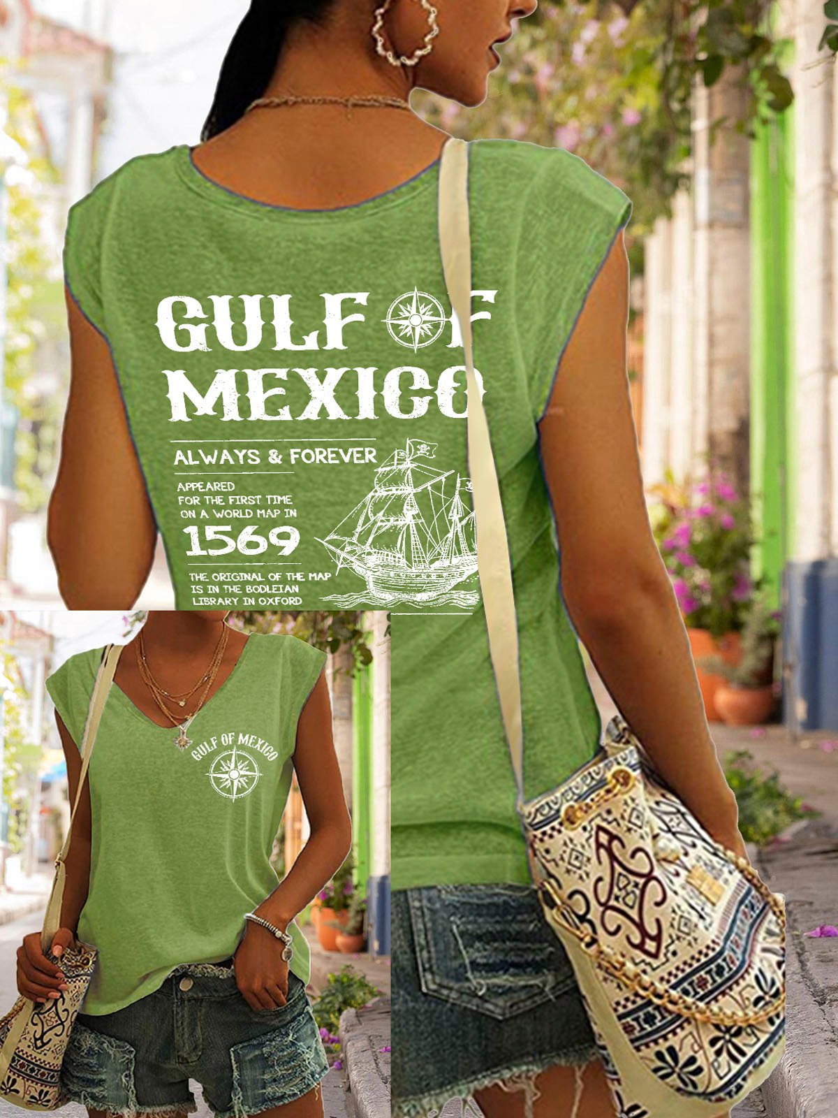 Women's Gulf Of Mexico Print Tank Top