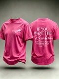 Men's If You Want The Rainbow You Gotta Put Up With The Rain Print Round Neck T-shirt
