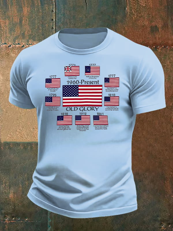 Men's  OLD GLORY Print T-Shirt
