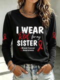 Women's Casual Print Long-Sleeve T-Shirt