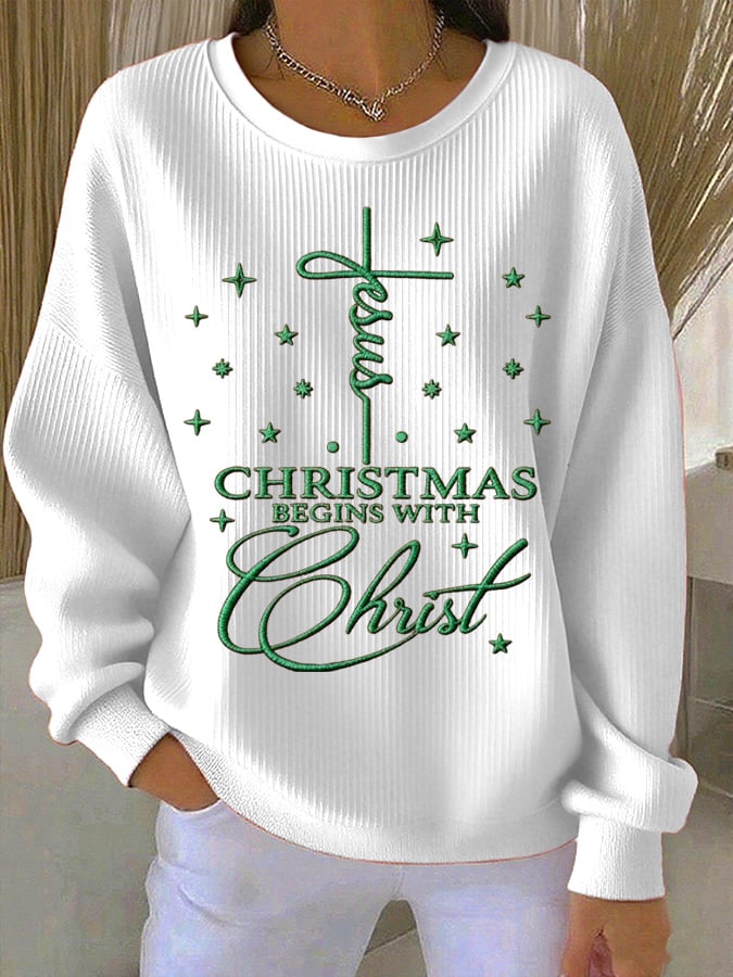 Women's Casual Faith Christmas Sweatshirt
