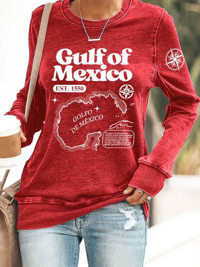 Women's Gulf Of Mexico Print Sweatshirt