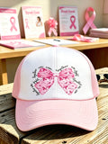 Pink Plaid Print Cap