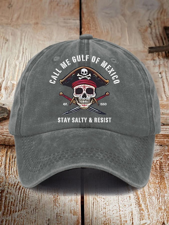 Call Me Gulf Of Mexico Print Baseball Cap