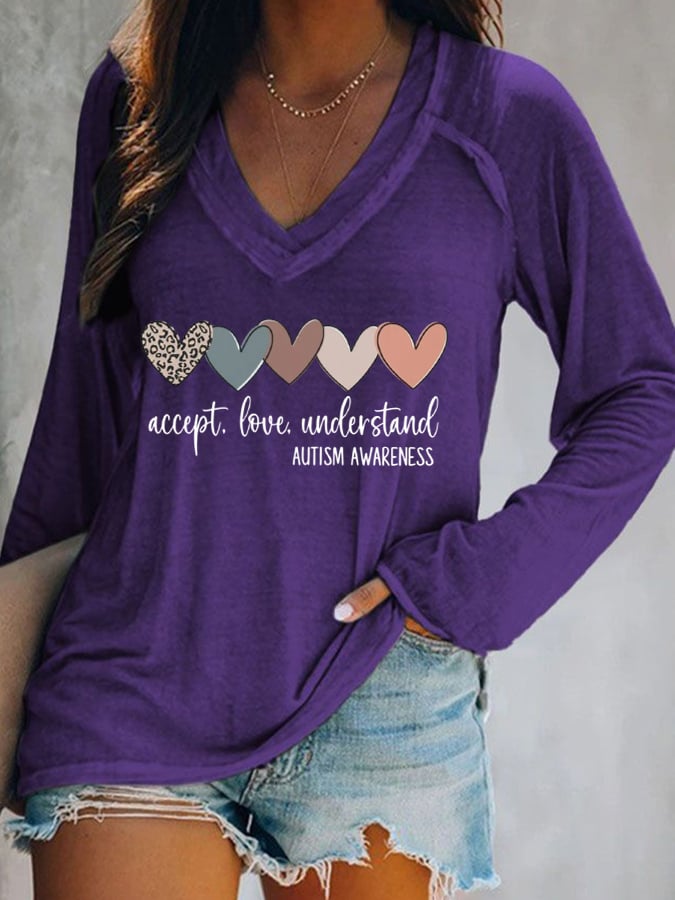Women's Autism Awareness T Shirt