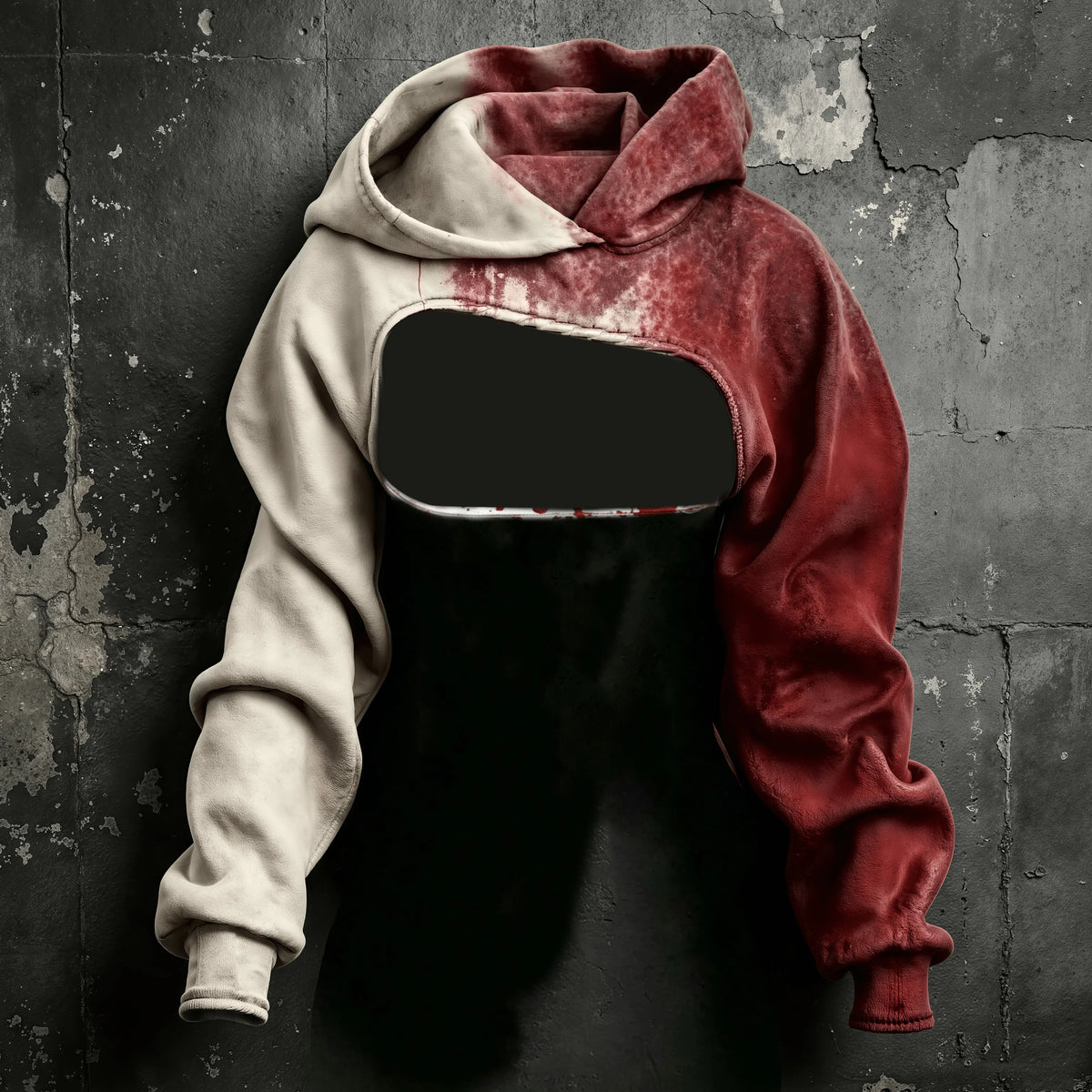Women's Halloween Bloodstain "i'm Fine It's Not My Blood" Print Hoodie Two-piece Set