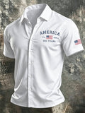 Men's Casual Printed Short-Sleeve Shirt