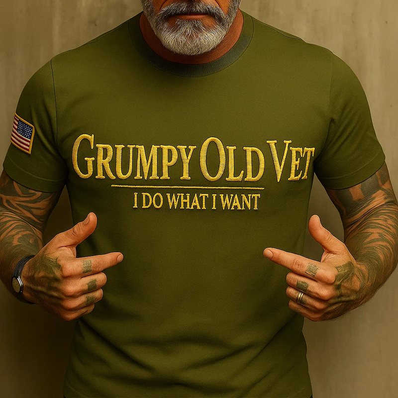Grumpy old vet I do what I want Casual T-shirt