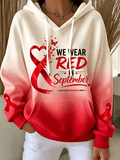 Women's Casual Printed Hooded Sweatshirt