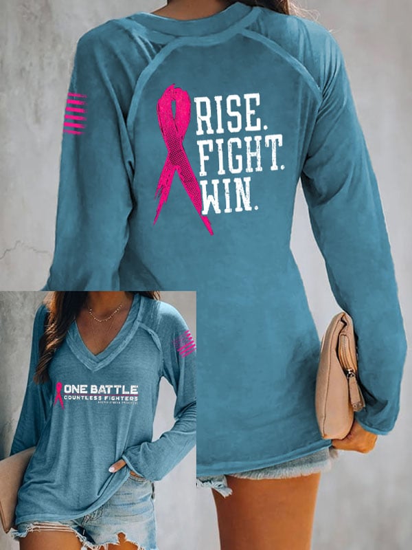 Women'S Rise. Fight. Win. Print T-Shirts