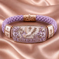 Romantic & Gentle Faith-Inspired Style: Peace Dove and Floral Enamel Bracelet
