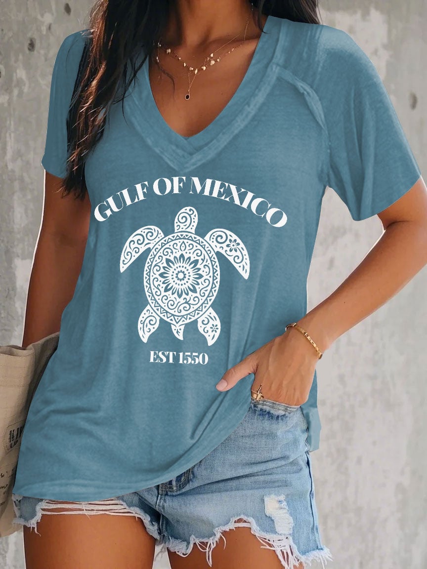 Women's Gulf of Mexico Print Short Sleeve T-shirt