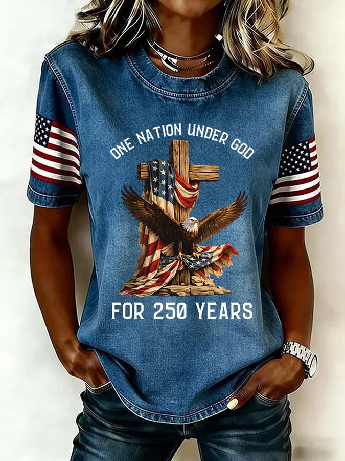Women's Faith&Freedom Independence Day T-shirt