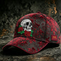 Retro Dark-style Skull Art Print Casual Cap