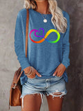 Autism Infinity Long Sleeve Print T-Shirt