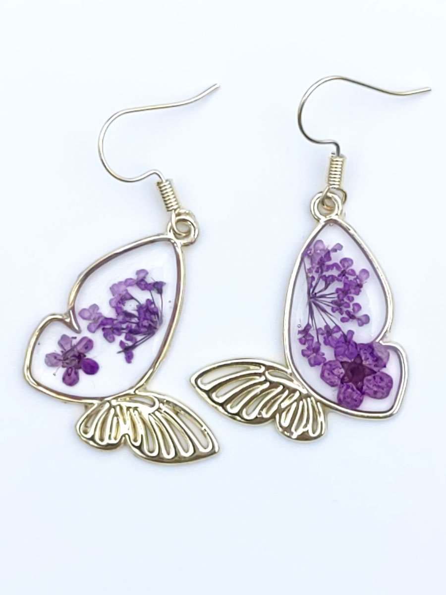Alzheimer's Awareness Dementia Forget Me Not Earrings