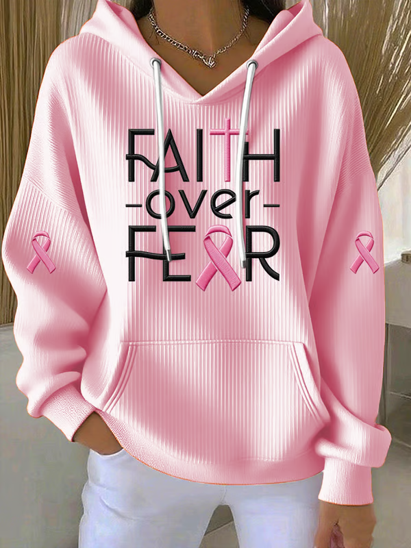 Women'S  Faith  Printed Casual Hoodie