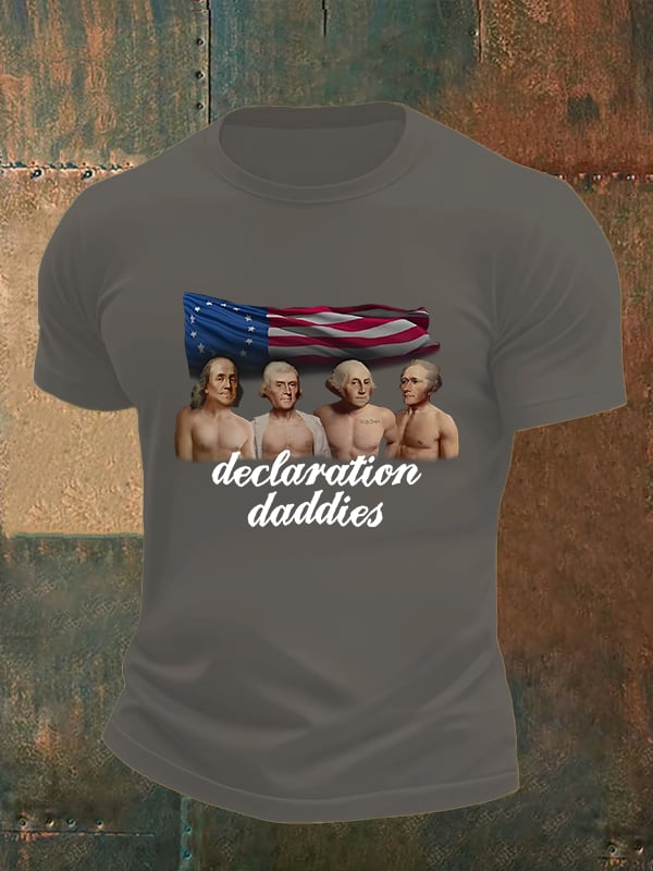 Men's  declaration Round-neck Printed T-Shirt