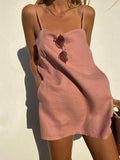 Women's Solid Color Camisole Mini Dress