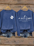 Women's Autism Awareness Seeing The World Differently Print Sweatshirt