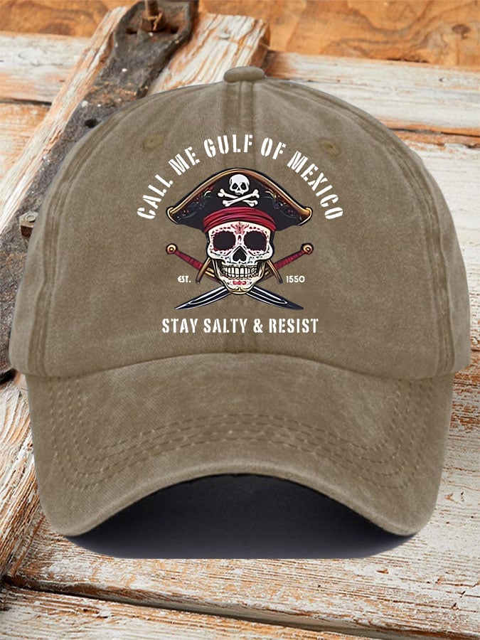 Call Me Gulf Of Mexico Print Baseball Cap