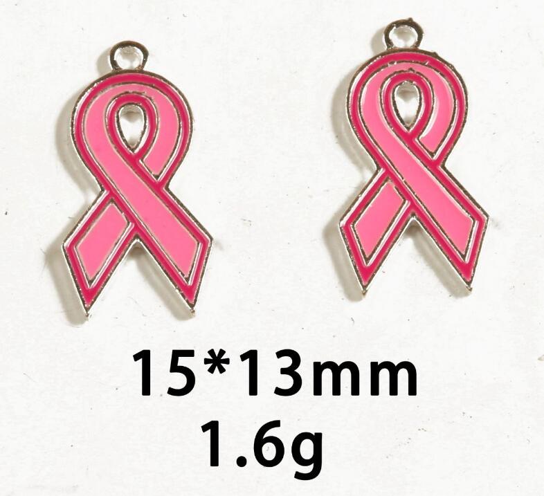 Breast Cancer Awareness Warrior Pink Alloy Pendant Accessory(Two Pack)