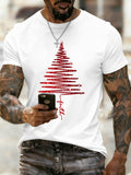 Men's Christmas Tree Print T-shirt