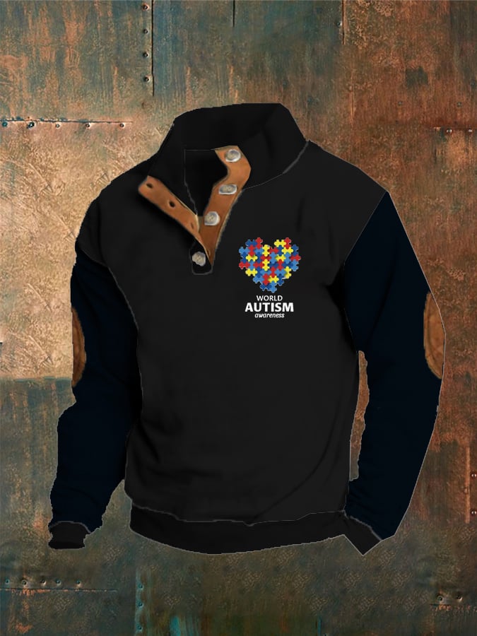 Men'S Autism Casual Printed Sweatshirt