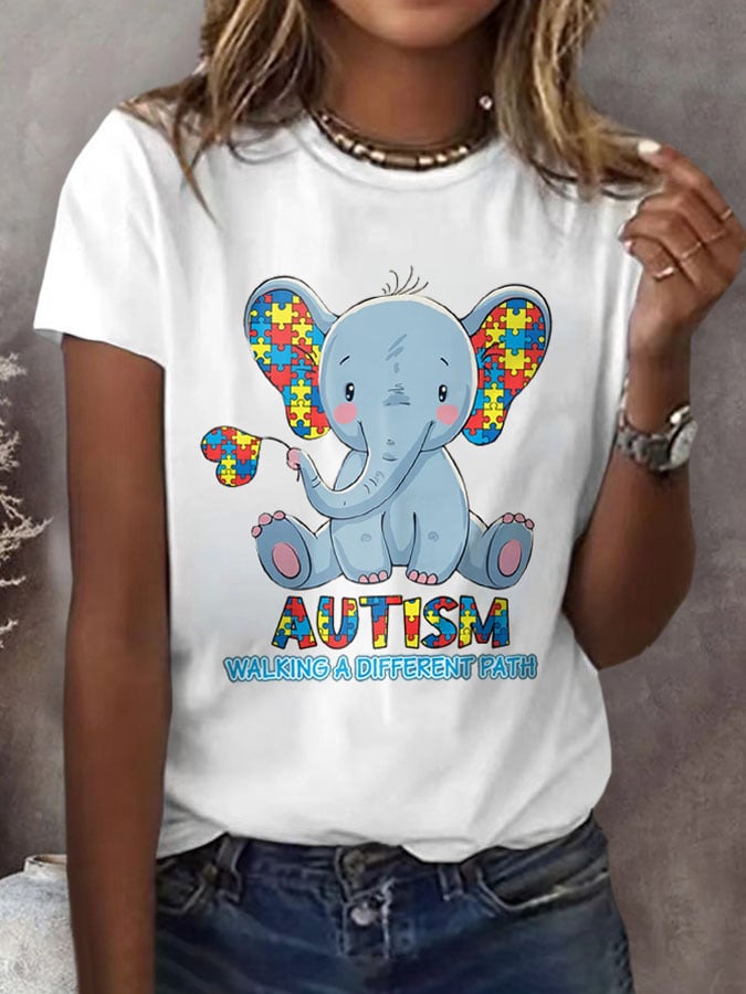 Women's Autism Print T-Shirt