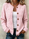 Women'S Floral Printed Knitted Cardigan Top