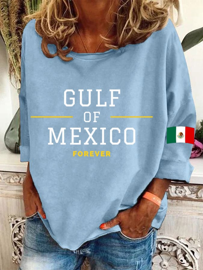 Women's Gulf Of Mexico Print Casual Sweatshirt